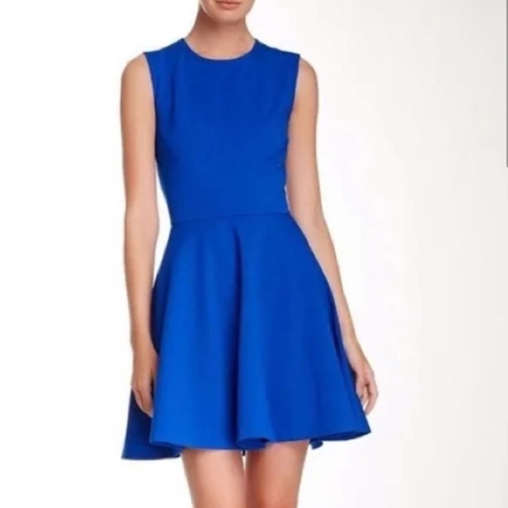 DVF Diane Von Furstenberg Navy Blue Fit Flare Dress Size 4.
